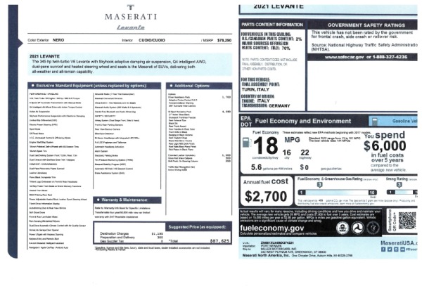 New 2021 Maserati Levante for sale Sold at Alfa Romeo of Greenwich in Greenwich CT 06830 2