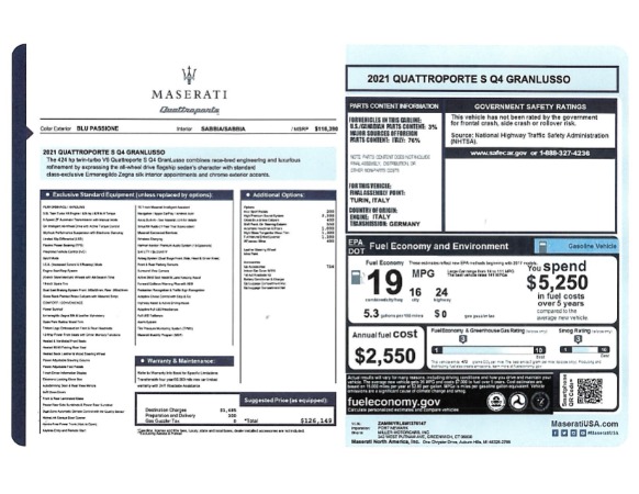 New 2021 Maserati Quattroporte S Q4 GranLusso for sale Sold at Alfa Romeo of Greenwich in Greenwich CT 06830 24