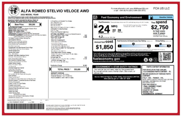 New 2022 Alfa Romeo Stelvio Veloce for sale Sold at Alfa Romeo of Greenwich in Greenwich CT 06830 24