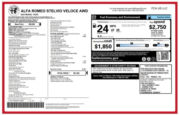 New 2022 Alfa Romeo Stelvio Veloce for sale Sold at Alfa Romeo of Greenwich in Greenwich CT 06830 25