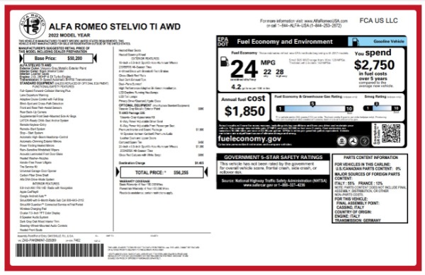 New 2022 Alfa Romeo Stelvio Ti for sale Sold at Alfa Romeo of Greenwich in Greenwich CT 06830 21