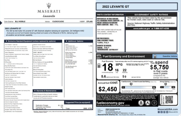 New 2022 Maserati Levante GT for sale Sold at Alfa Romeo of Greenwich in Greenwich CT 06830 2