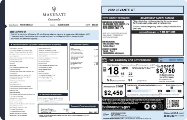 New 2022 Maserati Levante GT for sale Sold at Alfa Romeo of Greenwich in Greenwich CT 06830 23