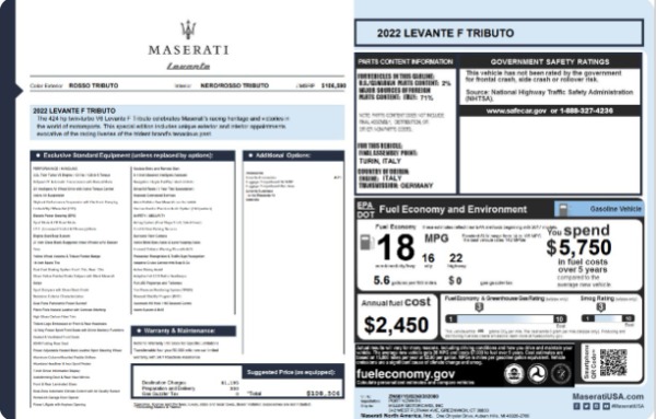New 2022 Maserati Levante F Tributo for sale $108,506 at Alfa Romeo of Greenwich in Greenwich CT 06830 24