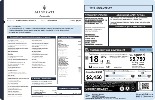 New 2022 Maserati Levante GT for sale $105,775 at Alfa Romeo of Greenwich in Greenwich CT 06830 24