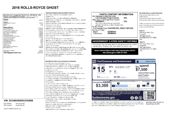 Used 2016 Rolls-Royce Ghost for sale Sold at Alfa Romeo of Greenwich in Greenwich CT 06830 28