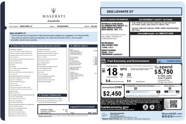 Used 2022 Maserati Levante GT for sale Sold at Alfa Romeo of Greenwich in Greenwich CT 06830 23