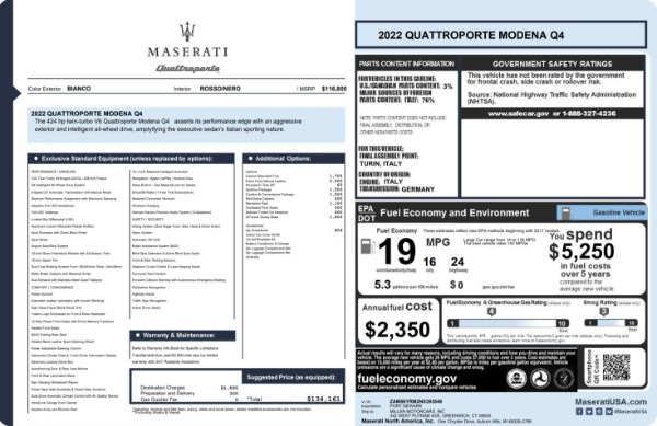 New 2022 Maserati Quattroporte Modena Q4 for sale Sold at Alfa Romeo of Greenwich in Greenwich CT 06830 28