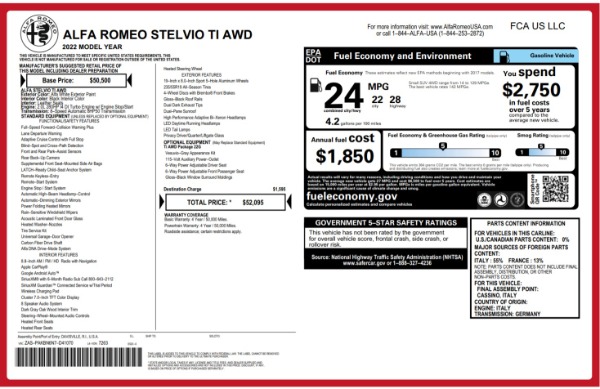 New 2022 Alfa Romeo Stelvio Ti for sale Sold at Alfa Romeo of Greenwich in Greenwich CT 06830 27