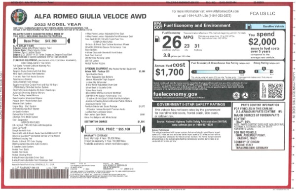New 2022 Alfa Romeo Giulia Veloce for sale Sold at Alfa Romeo of Greenwich in Greenwich CT 06830 2