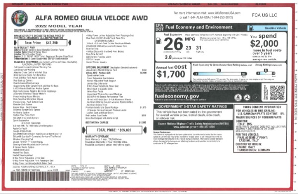 New 2022 Alfa Romeo Giulia Veloce for sale Sold at Alfa Romeo of Greenwich in Greenwich CT 06830 2