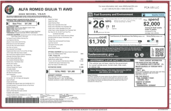 New 2022 Alfa Romeo Giulia Ti for sale Sold at Alfa Romeo of Greenwich in Greenwich CT 06830 2