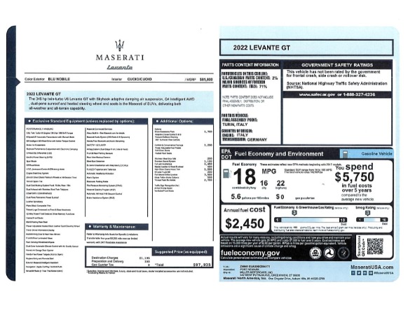 New 2022 Maserati Levante GT for sale Sold at Alfa Romeo of Greenwich in Greenwich CT 06830 20