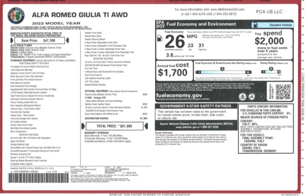 New 2022 Alfa Romeo Giulia Ti for sale Sold at Alfa Romeo of Greenwich in Greenwich CT 06830 2