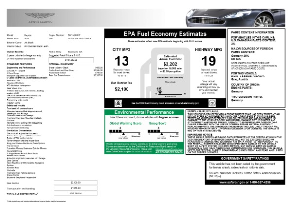 Used 2011 Aston Martin Rapide for sale Sold at Alfa Romeo of Greenwich in Greenwich CT 06830 27