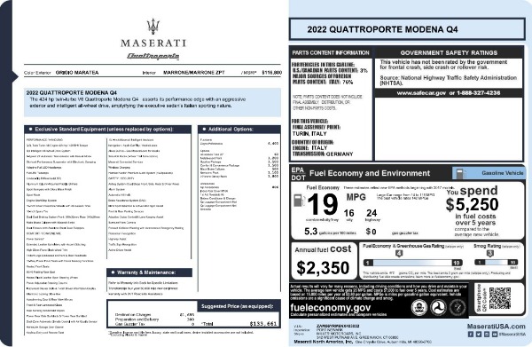 New 2022 Maserati Quattroporte Modena Q4 for sale Sold at Alfa Romeo of Greenwich in Greenwich CT 06830 2