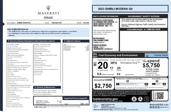 New 2023 Maserati Ghibli Modena Q4 for sale Sold at Alfa Romeo of Greenwich in Greenwich CT 06830 21