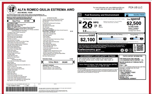 Used 2023 Alfa Romeo Giulia Estrema for sale $32,900 at Alfa Romeo of Greenwich in Greenwich CT 06830 25