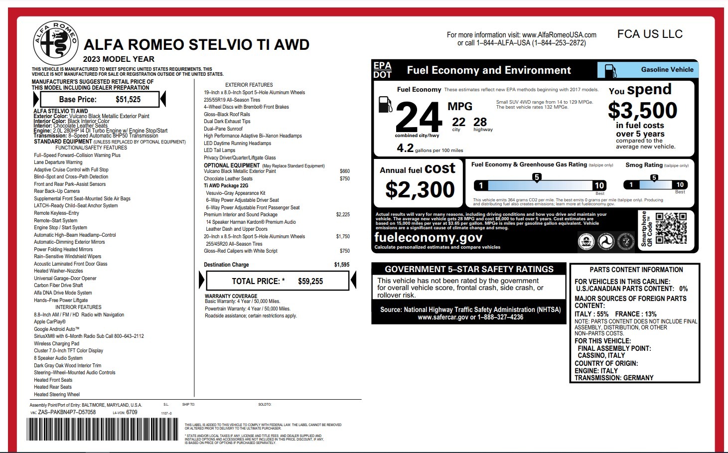 Used 2023 Alfa Romeo Stelvio Ti for sale $32,900 at Alfa Romeo of Greenwich in Greenwich CT 06830 1