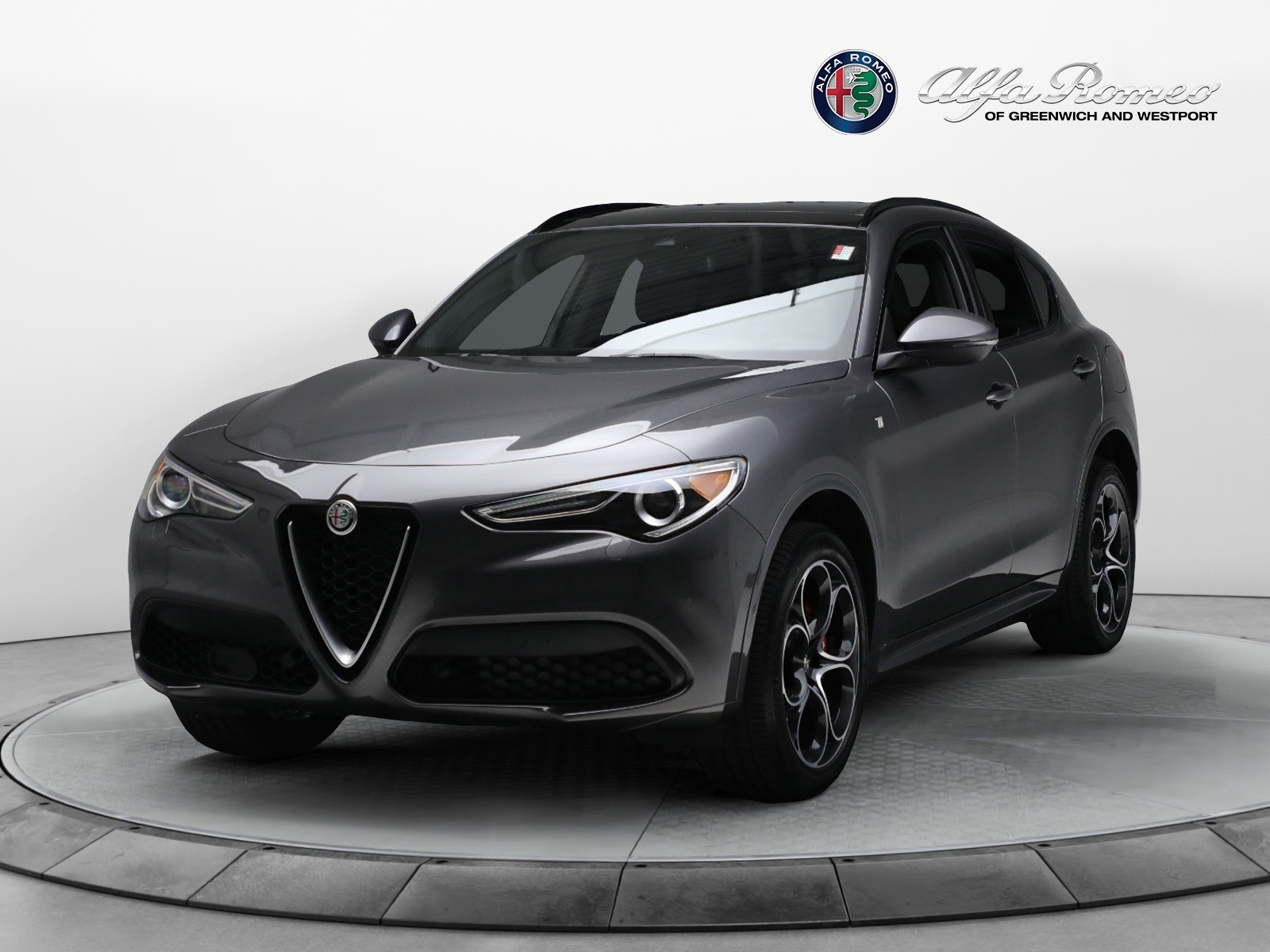 New 2023 Alfa Romeo Stelvio Ti for sale $55,550 at Alfa Romeo of Greenwich in Greenwich CT 06830 1