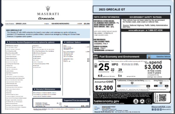 New 2023 Maserati Grecale GT for sale $68,995 at Alfa Romeo of Greenwich in Greenwich CT 06830 23