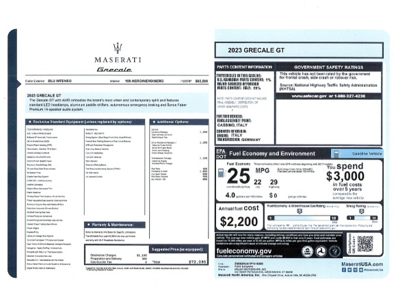 New 2023 Maserati Grecale GT for sale $72,095 at Alfa Romeo of Greenwich in Greenwich CT 06830 25