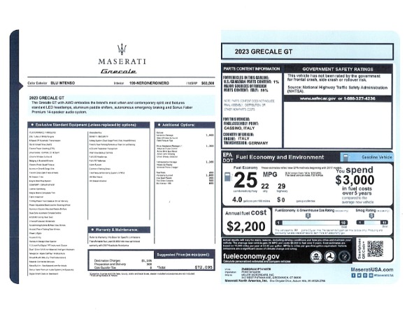 New 2023 Maserati Grecale GT for sale $72,095 at Alfa Romeo of Greenwich in Greenwich CT 06830 24