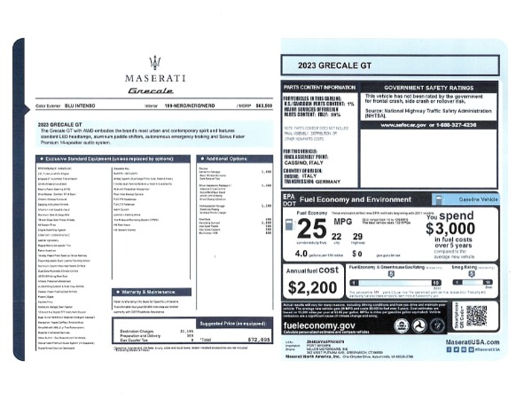 New 2023 Maserati Grecale GT for sale $72,095 at Alfa Romeo of Greenwich in Greenwich CT 06830 25