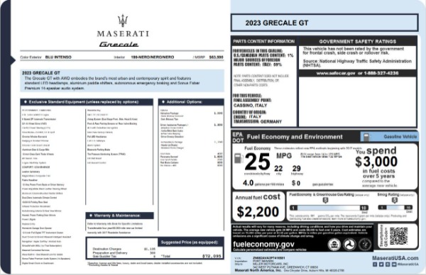 New 2023 Maserati Grecale GT for sale $72,095 at Alfa Romeo of Greenwich in Greenwich CT 06830 24