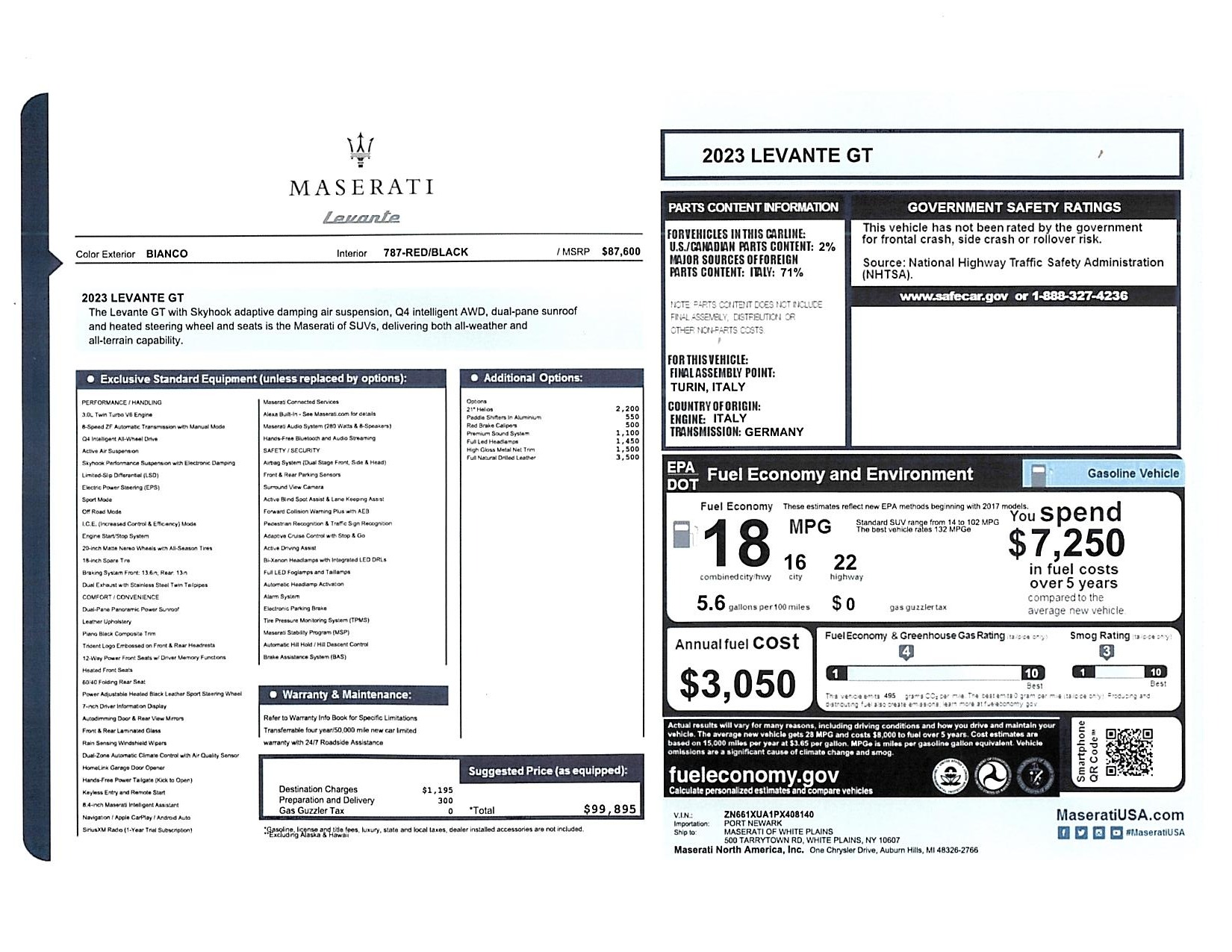 Used 2023 Maserati Levante GT for sale Call for price at Alfa Romeo of Greenwich in Greenwich CT 06830 1