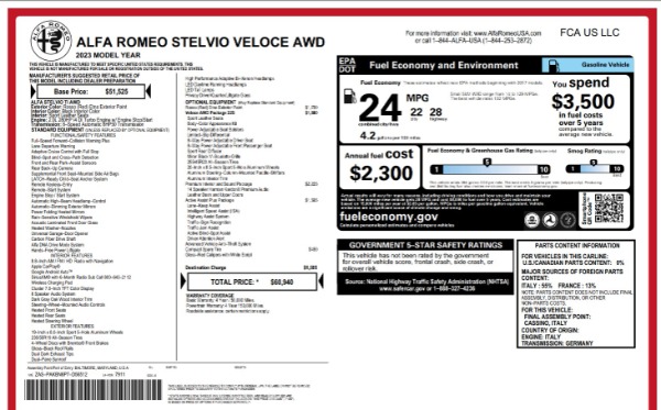 New 2023 Alfa Romeo Stelvio Veloce for sale $60,940 at Alfa Romeo of Greenwich in Greenwich CT 06830 26