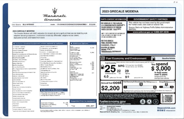 New 2023 Maserati Grecale Modena for sale $86,697 at Alfa Romeo of Greenwich in Greenwich CT 06830 24