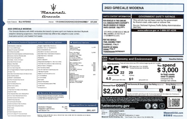 New 2023 Maserati Grecale Modena for sale $86,697 at Alfa Romeo of Greenwich in Greenwich CT 06830 24