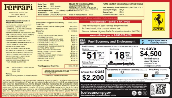 Used 2022 Ferrari SF90 Stradale for sale $739,900 at Alfa Romeo of Greenwich in Greenwich CT 06830 2