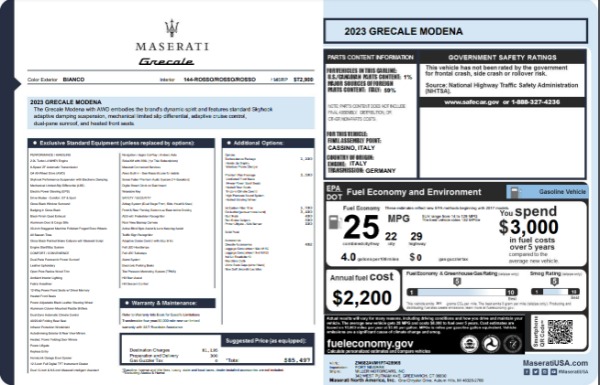New 2023 Maserati Grecale Modena for sale $85,497 at Alfa Romeo of Greenwich in Greenwich CT 06830 23