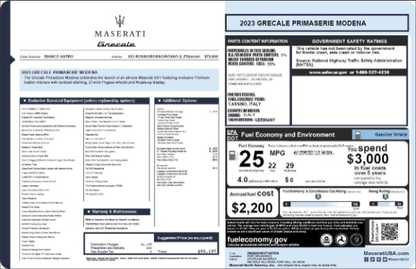 New 2023 Maserati Grecale Modena for sale $90,197 at Alfa Romeo of Greenwich in Greenwich CT 06830 24
