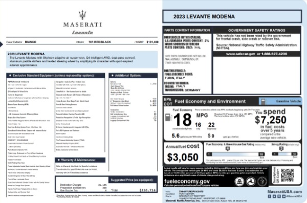 New 2023 Maserati Levante Modena for sale $110,716 at Alfa Romeo of Greenwich in Greenwich CT 06830 23