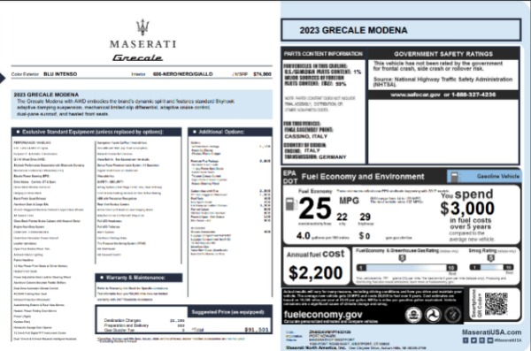 New 2023 Maserati Grecale Modena for sale $76,900 at Alfa Romeo of Greenwich in Greenwich CT 06830 23