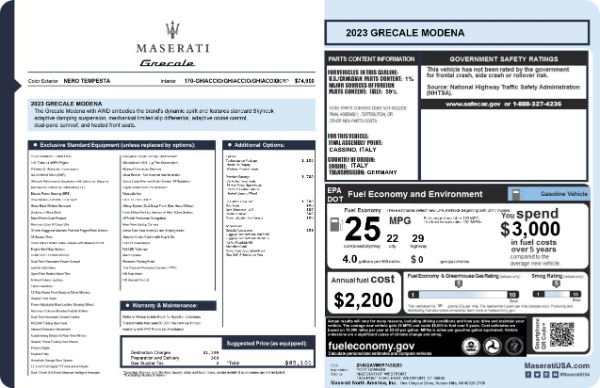 New 2023 Maserati Grecale Modena for sale $85,101 at Alfa Romeo of Greenwich in Greenwich CT 06830 22
