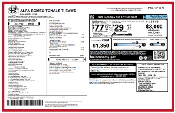 New 2024 Alfa Romeo Tonale Ti for sale $53,290 at Alfa Romeo of Greenwich in Greenwich CT 06830 27