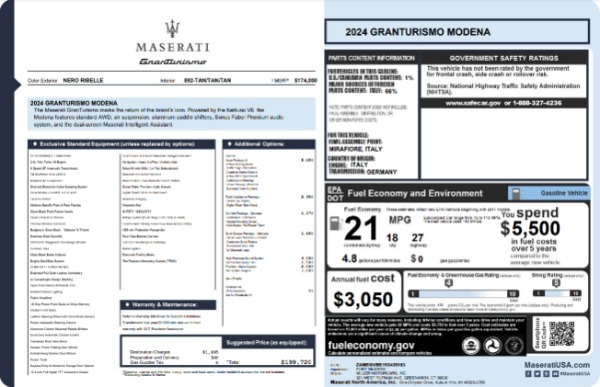 New 2024 Maserati GranTurismo Modena for sale $199,720 at Alfa Romeo of Greenwich in Greenwich CT 06830 27
