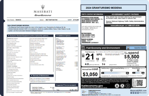 New 2024 Maserati GranTurismo Modena for sale $198,920 at Alfa Romeo of Greenwich in Greenwich CT 06830 21