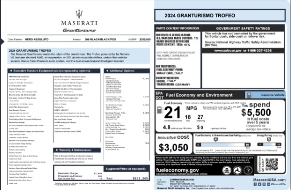 New 2024 Maserati GranTurismo Trofeo for sale Sold at Alfa Romeo of Greenwich in Greenwich CT 06830 25