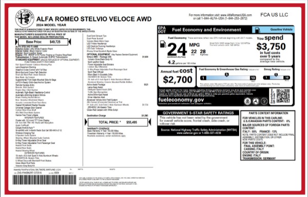 New 2024 Alfa Romeo Stelvio Veloce for sale Sold at Alfa Romeo of Greenwich in Greenwich CT 06830 26