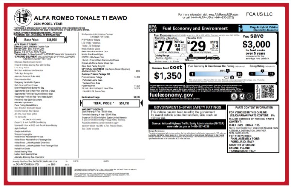 New 2024 Alfa Romeo Tonale Ti for sale Sold at Alfa Romeo of Greenwich in Greenwich CT 06830 27