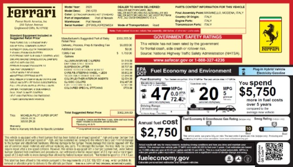 Used 2023 Ferrari 296 GTB for sale Sold at Alfa Romeo of Greenwich in Greenwich CT 06830 2