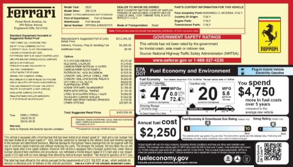 Used 2022 Ferrari 296 GTB for sale $299,900 at Alfa Romeo of Greenwich in Greenwich CT 06830 2