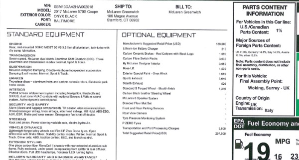 Used 2017 McLaren 570S for sale Sold at Alfa Romeo of Greenwich in Greenwich CT 06830 19