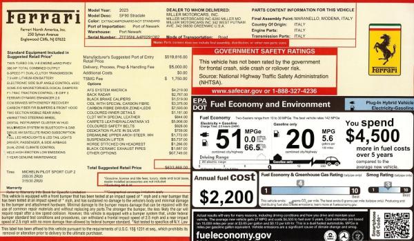 Used 2023 Ferrari SF90 Stradale for sale Sold at Alfa Romeo of Greenwich in Greenwich CT 06830 2