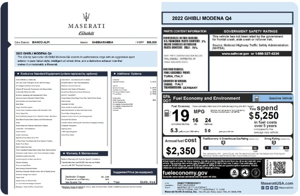 Used 2022 Maserati Ghibli Modena Q4 for sale Sold at Alfa Romeo of Greenwich in Greenwich CT 06830 25